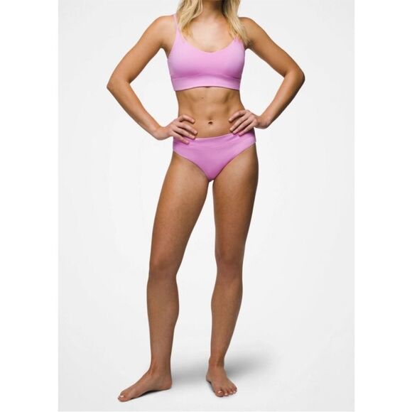Prana Womens Summer Wave Lined Swimsuit Bottom Bikini Size XL Cosmos Pink NWT - Picture 2 of 9